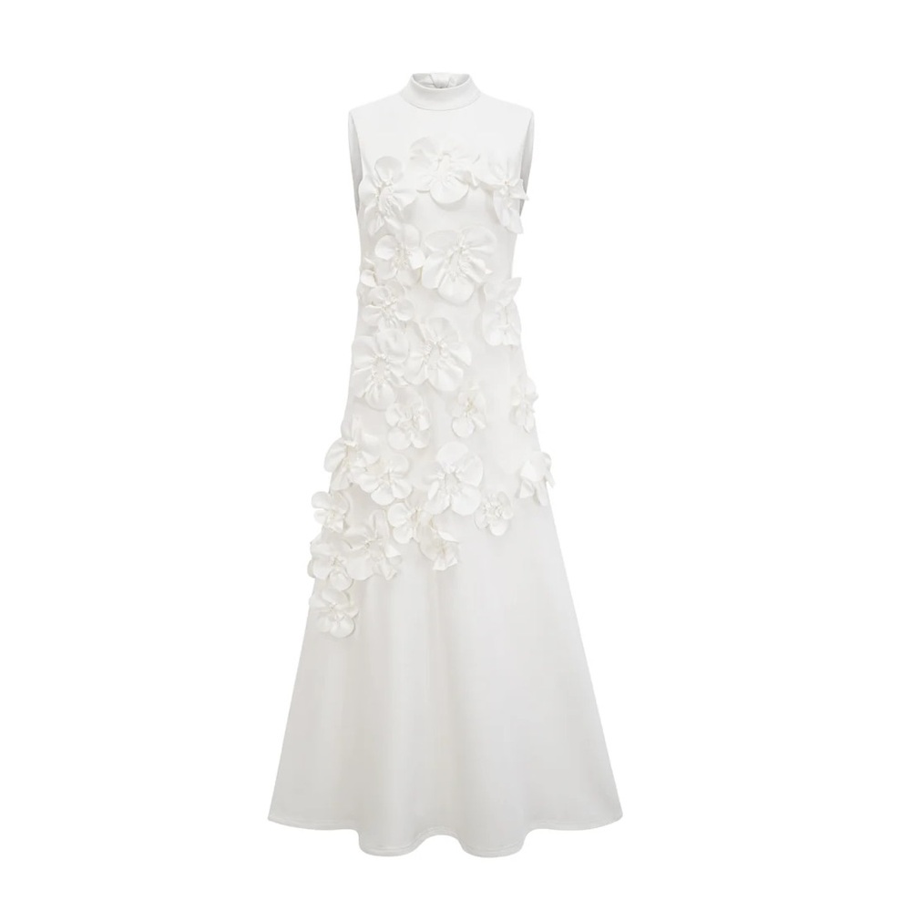 Elegant White Floral Dress